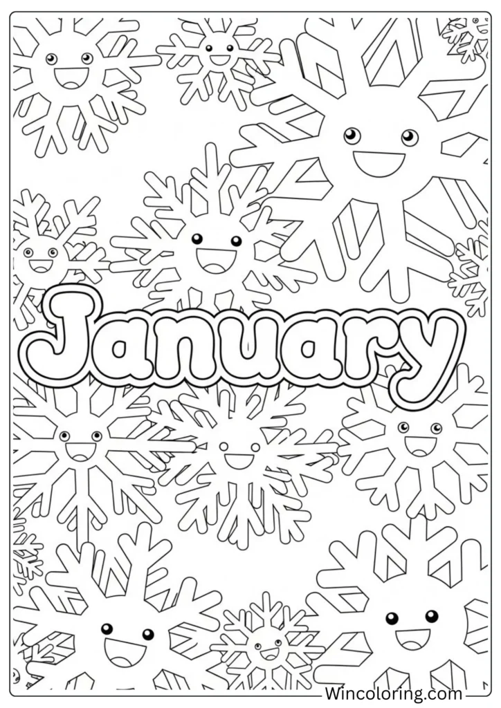 January Snowflake Pattern