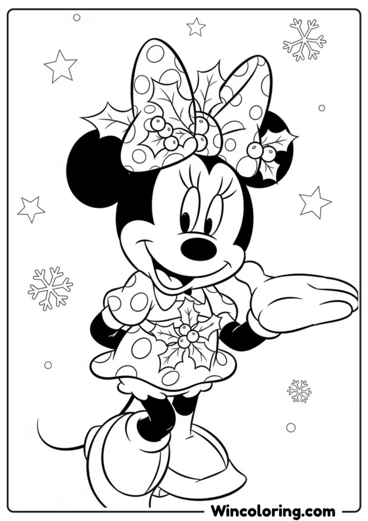Minnie Mouse Christmas Bow