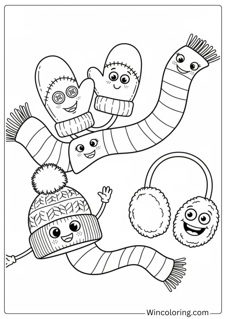 Mittens and Scarf January