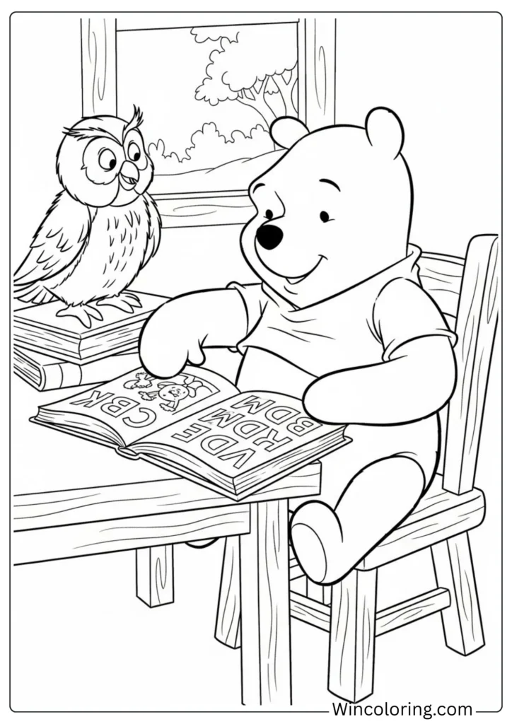 Pooh Learning to Read