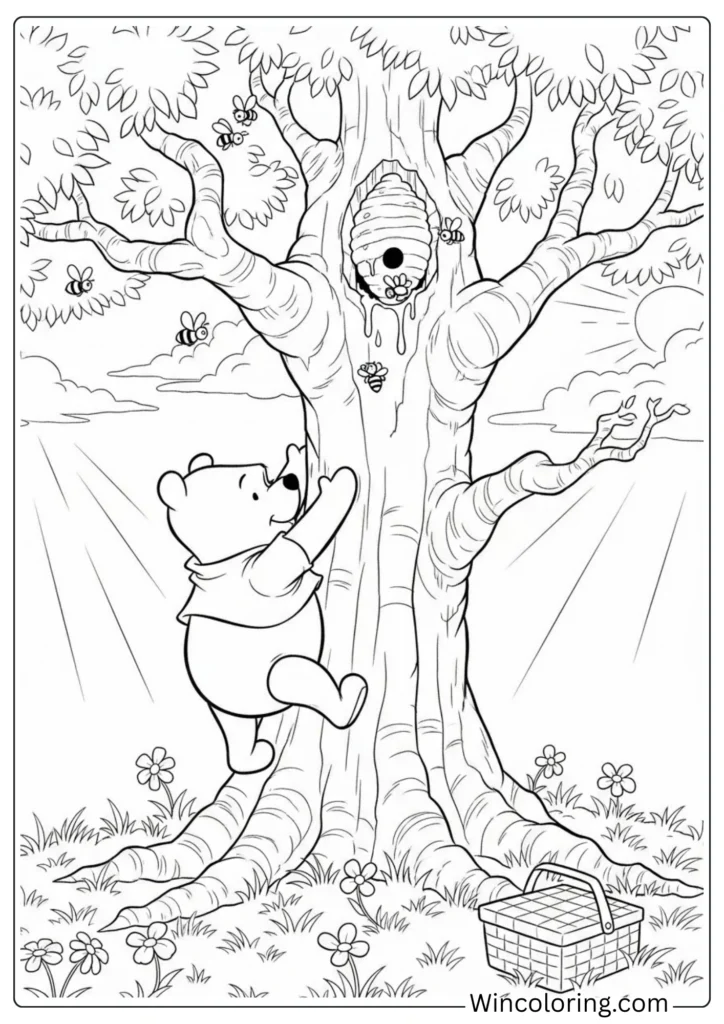 Pooh Stuck in Tree