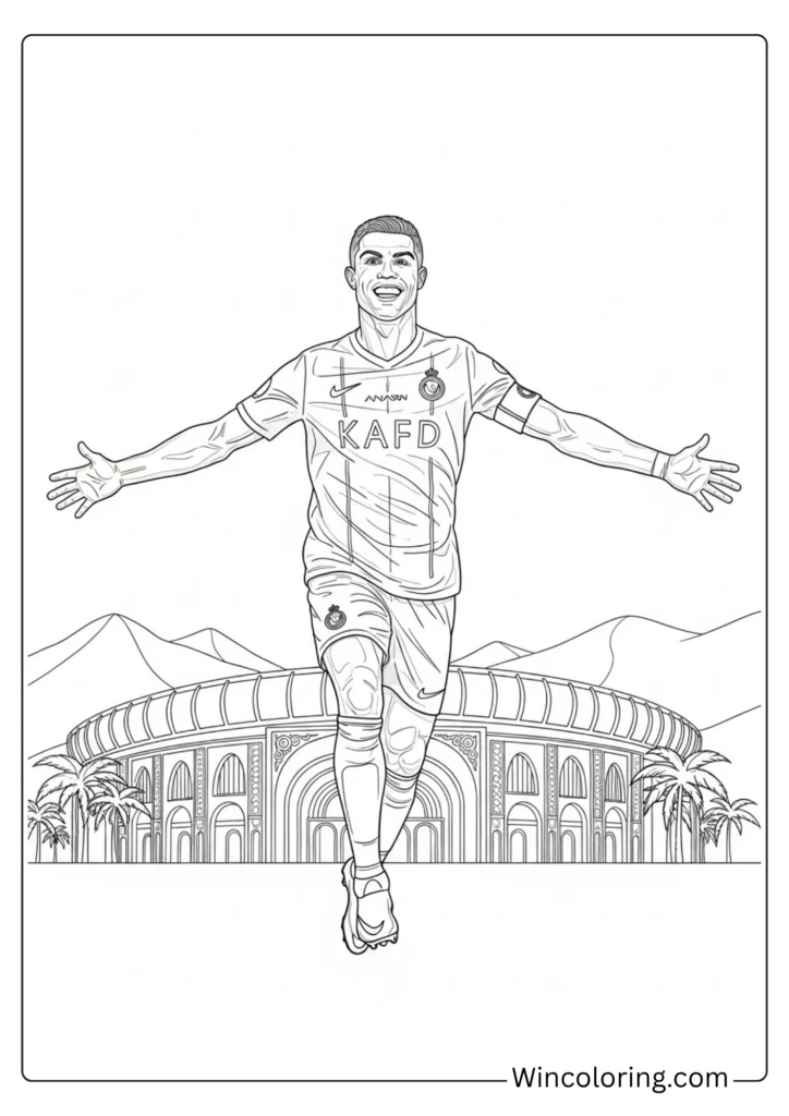 Ronaldo in Al-Nassr kit