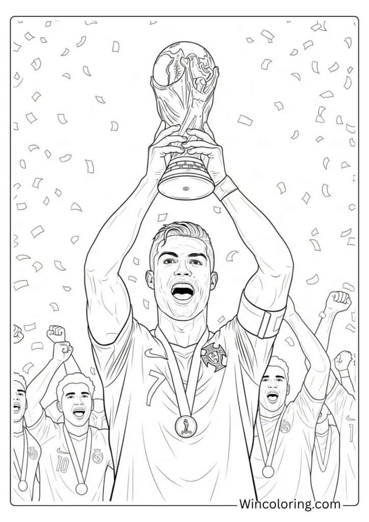 Ronaldo lifting the World Cup