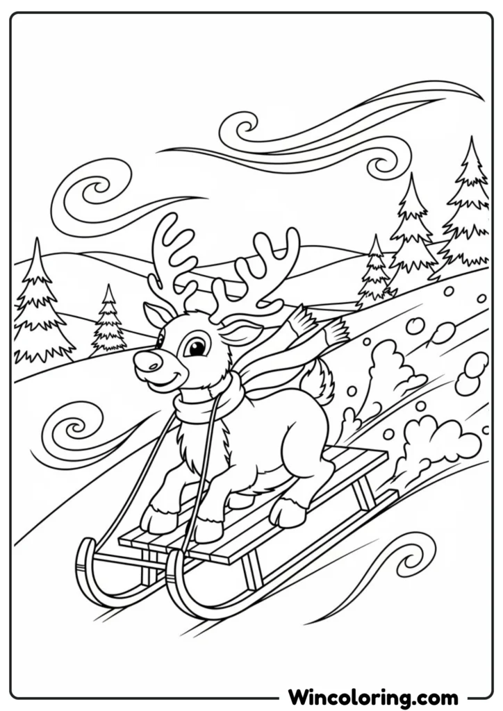 Sledding Reindeer