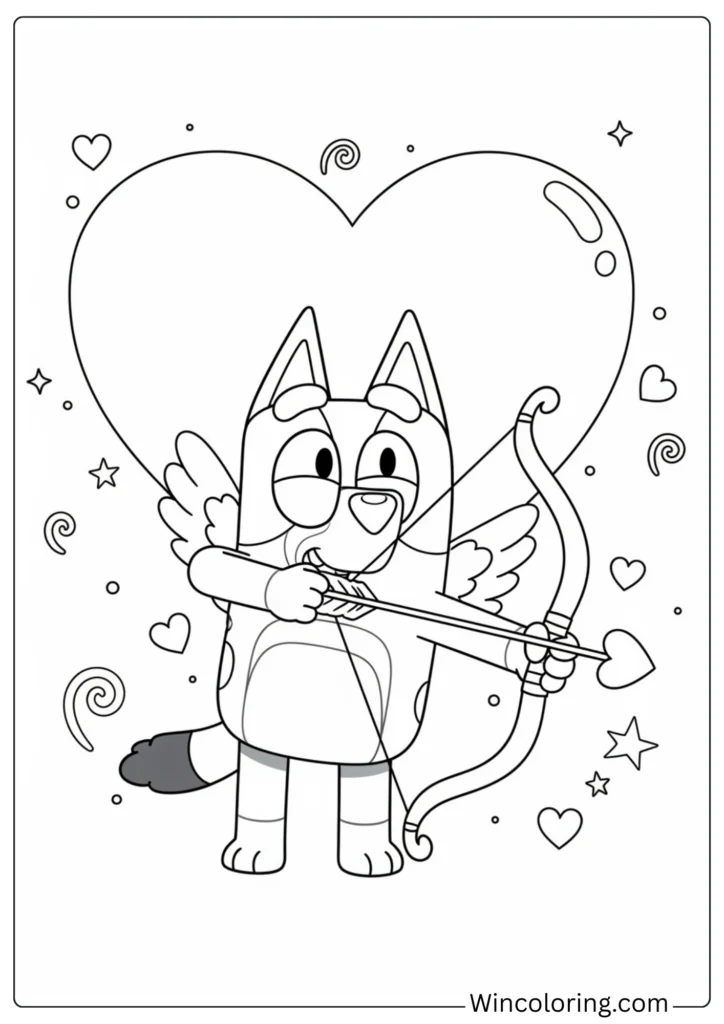 Bluey with Cupid Arrow