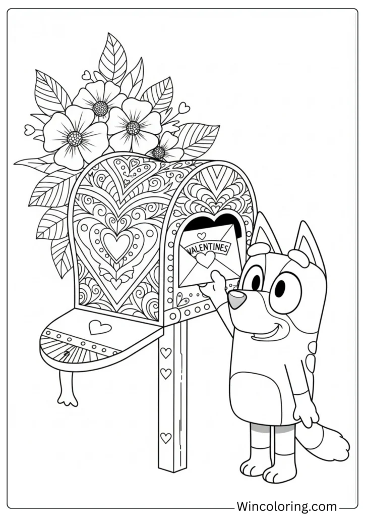 Bluey's Valentine Mail Box