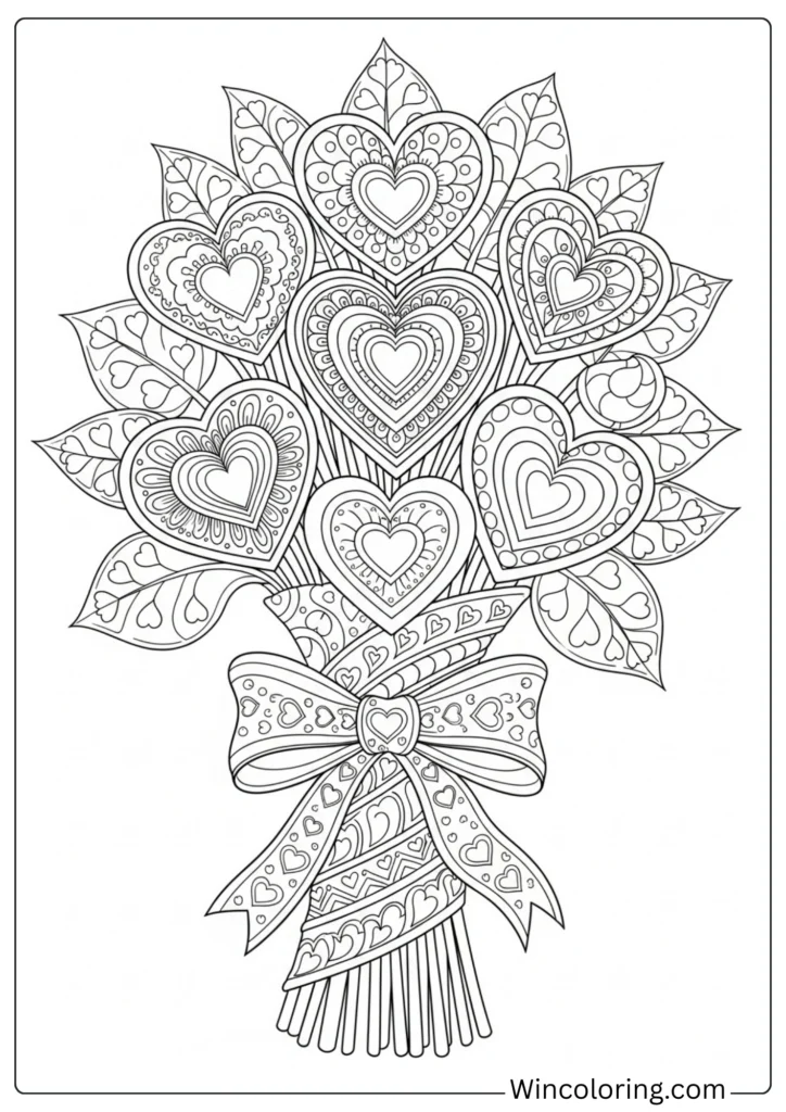 Bouquet of Heart Flowers