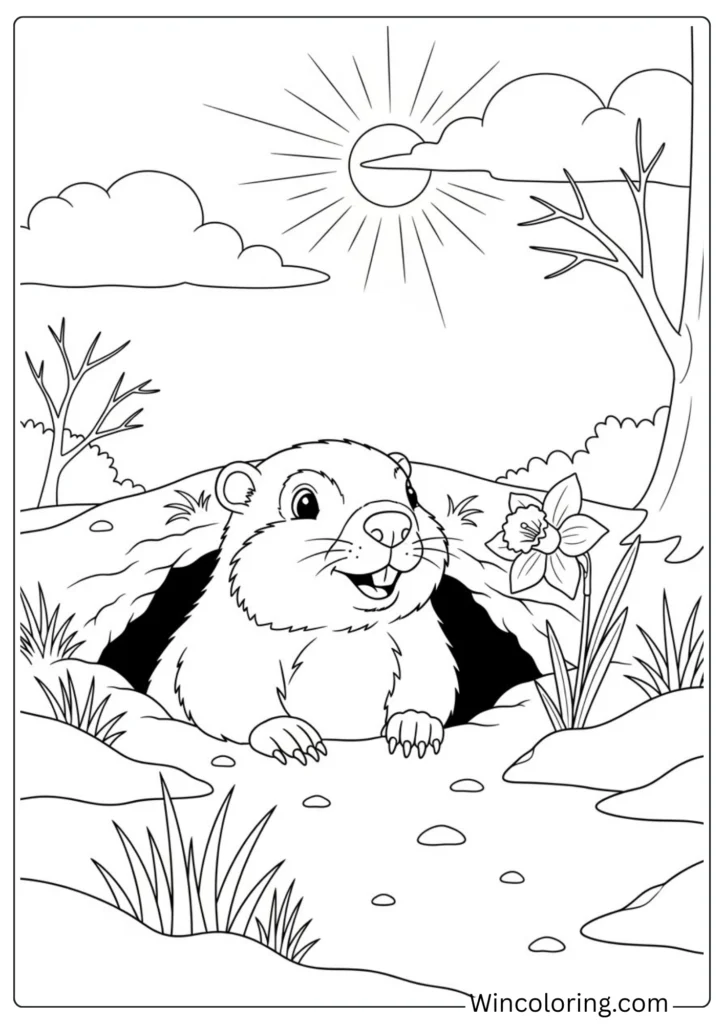 Groundhog with Early Spring