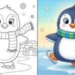 Penguin Coloring Pages