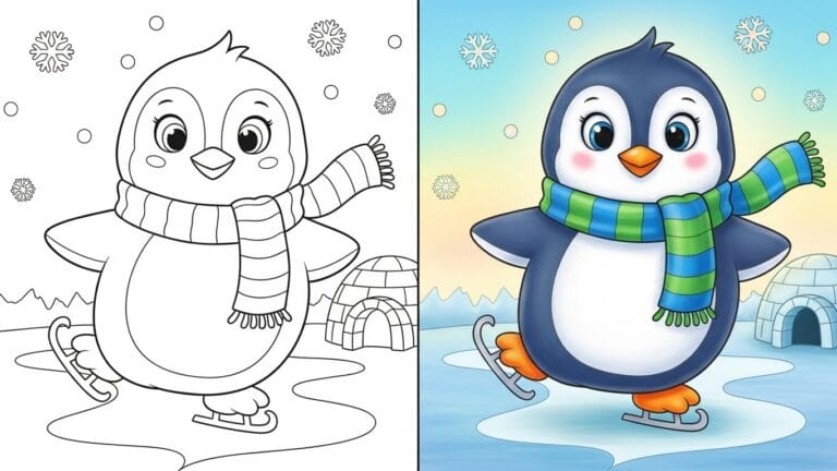 Penguin Coloring Pages