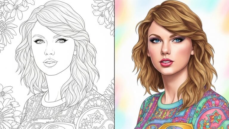 Taylor Swift coloring pages