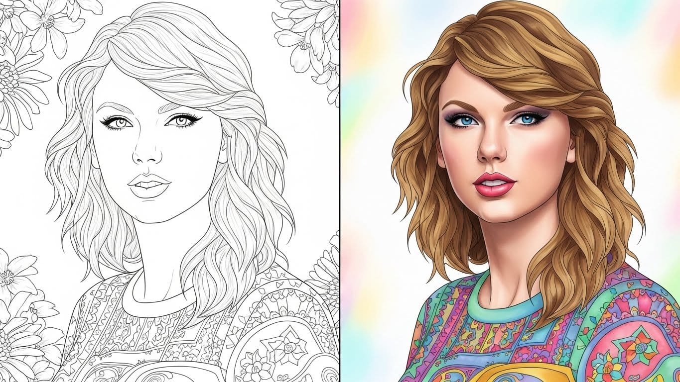 Taylor Swift coloring pages