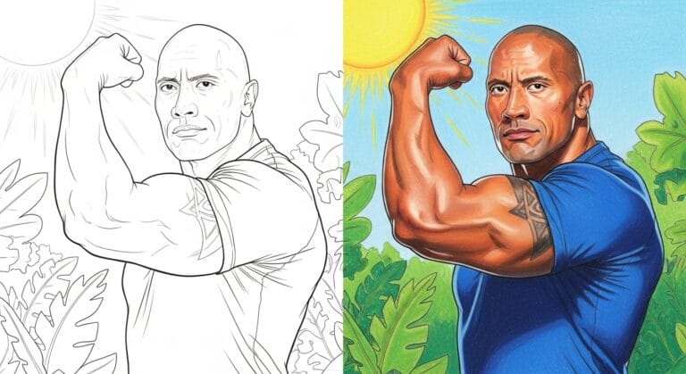 Dwayne The Rock Johnson Coloring Pages