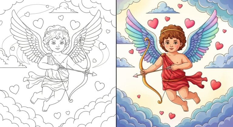 Cupid coloring pages