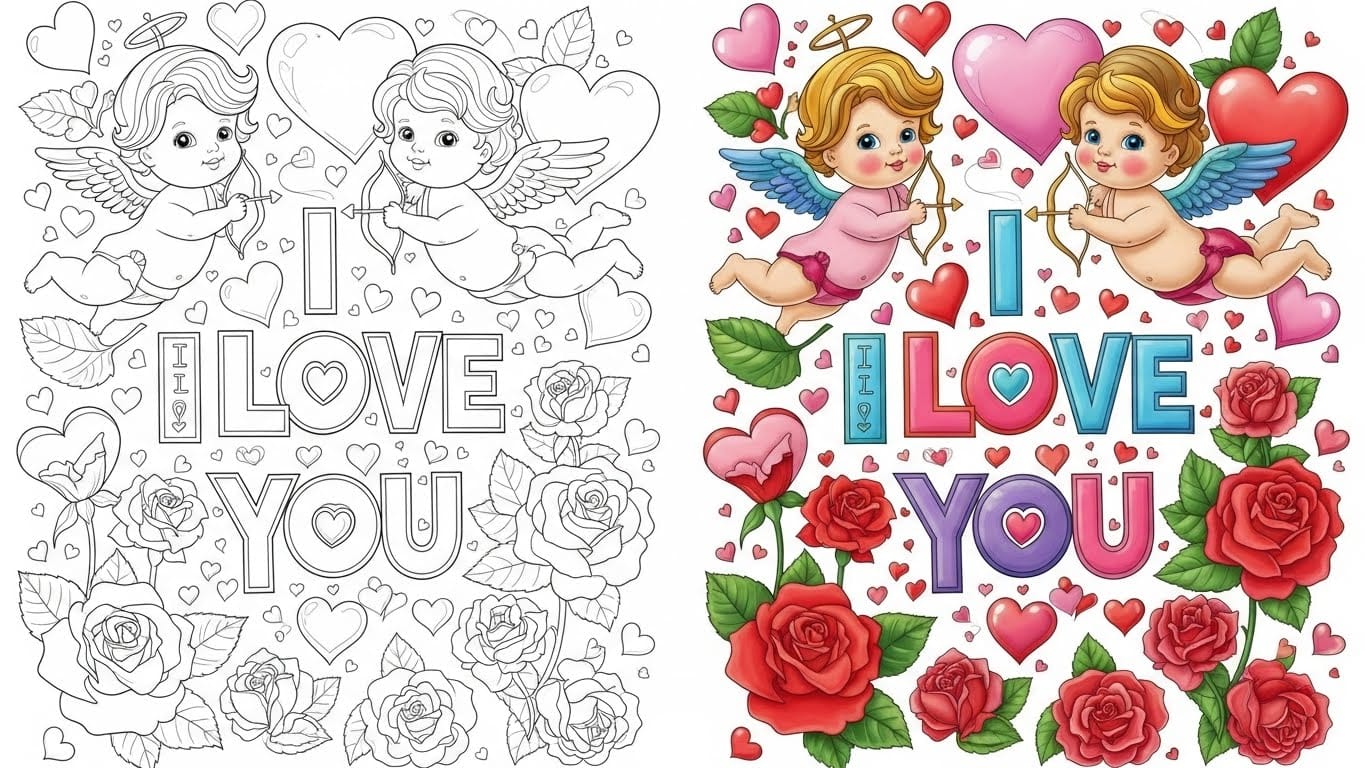 Valentine's Day Coloring Pages