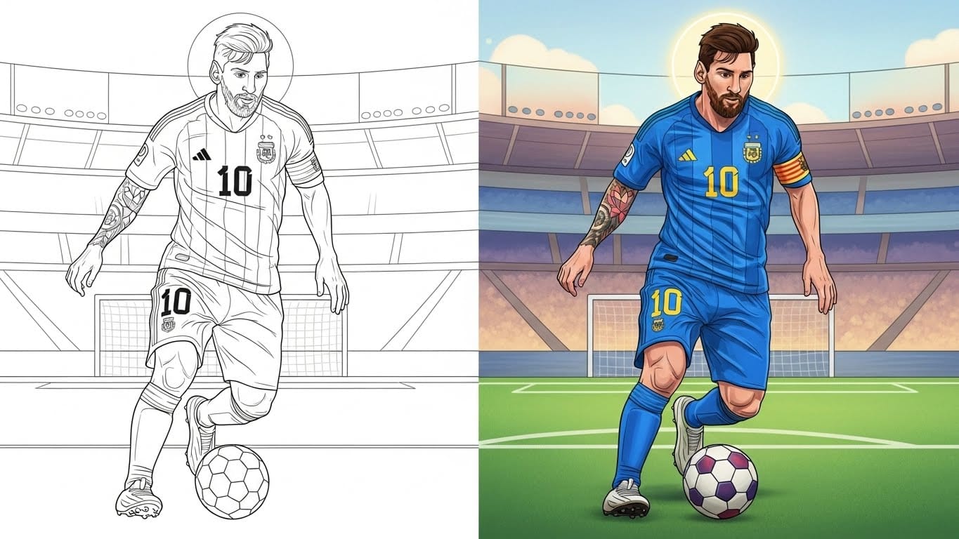 Lionel Messi Coloring Pages