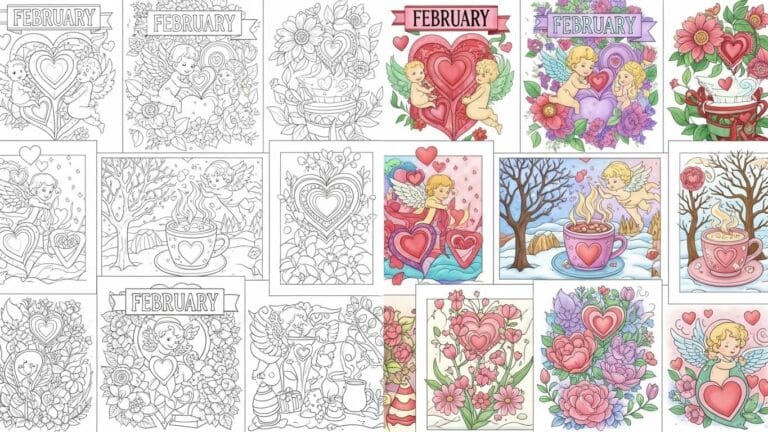 February Coloring Pages