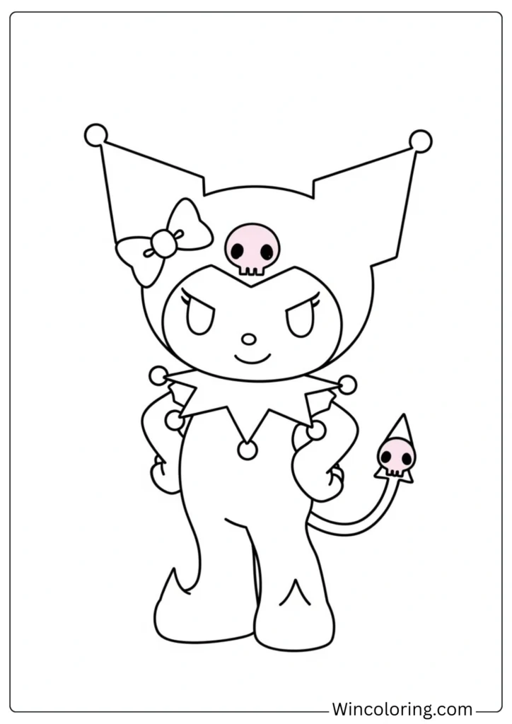 Kuromi Coloring Page