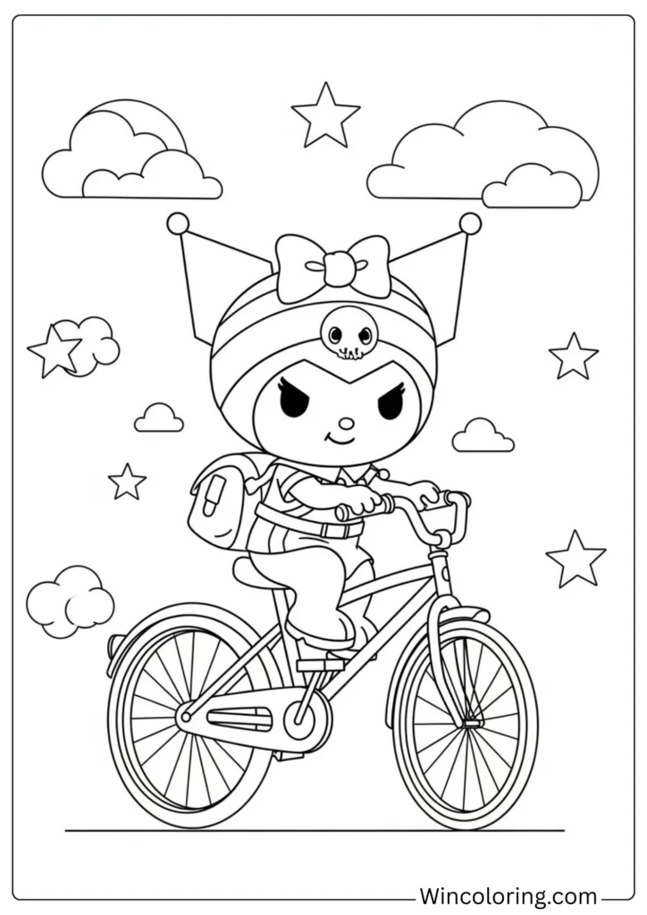 Kuromi Riding a Bicycle