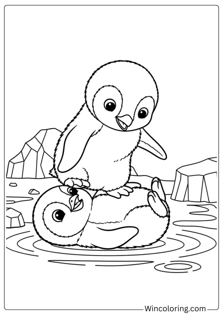 Penguin Chicks Playing