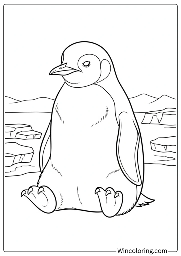 Penguin Sitting Peacefully