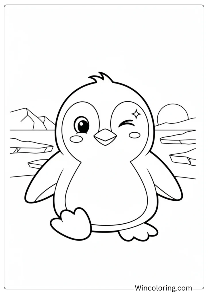 Penguin Winking Playfully