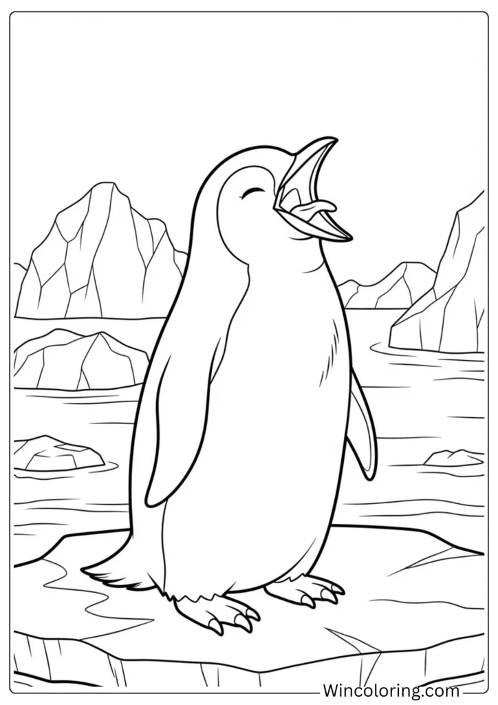 Penguin Yawning