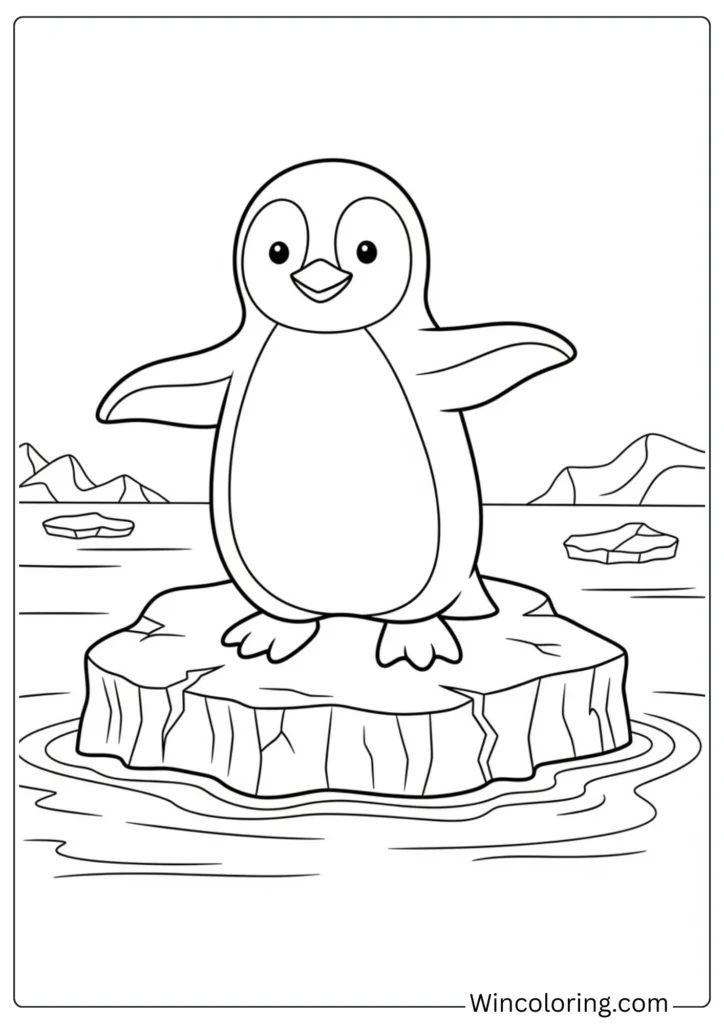 Penguin on IcebergPenguin with Heart