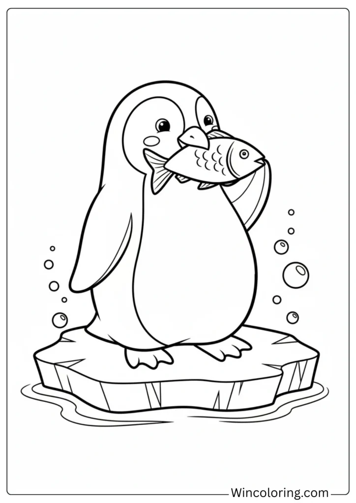 Penguin with Fish