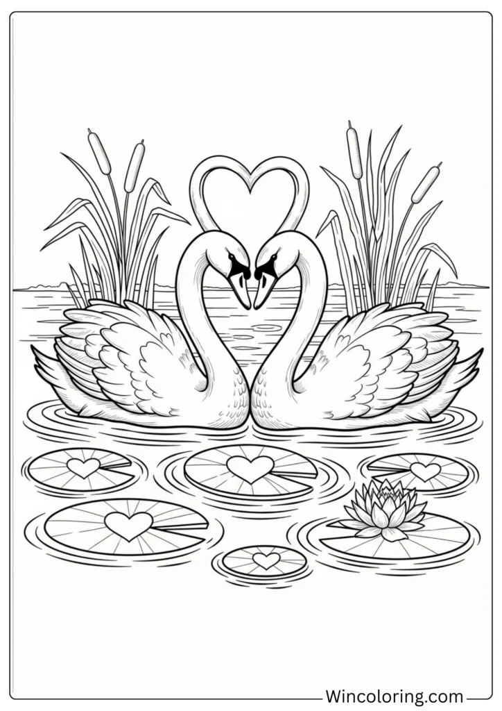 Romantic Swan Pair