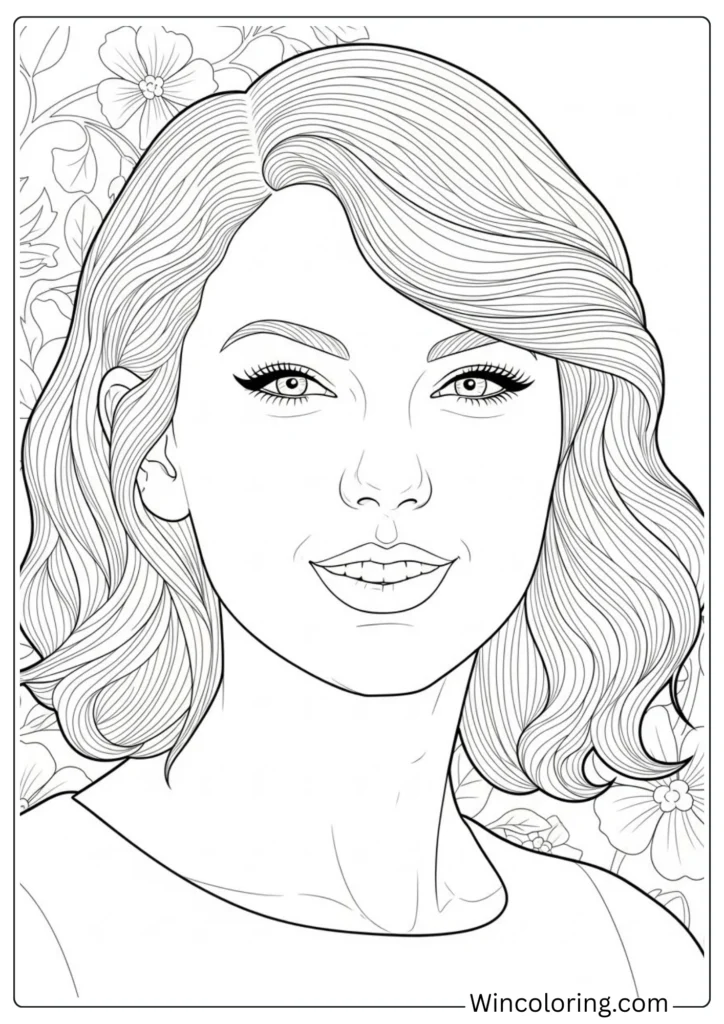 Taylor Swift Coloring Page