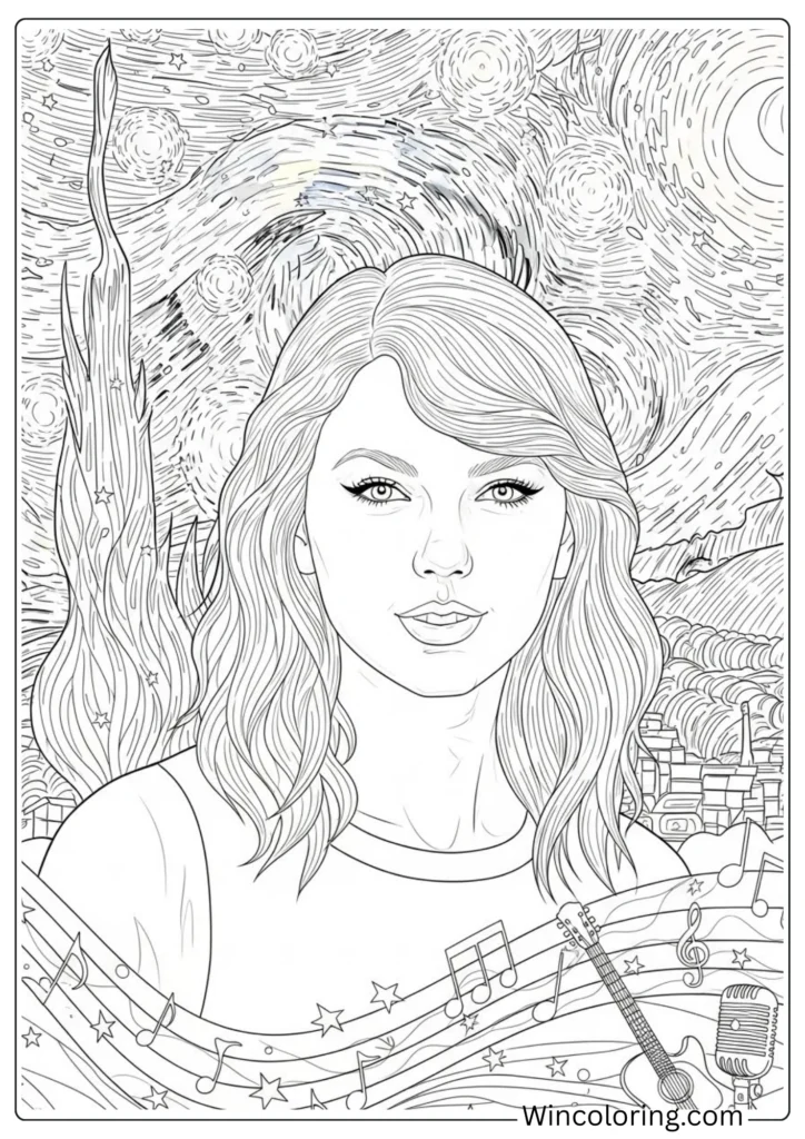 Taylor Swift Starry Background