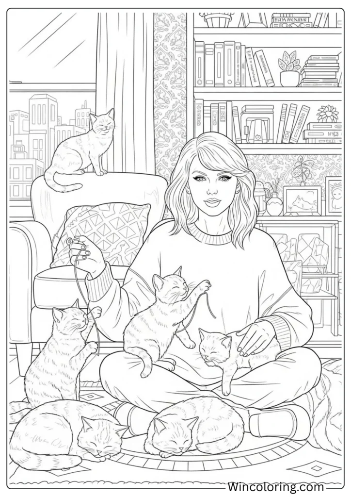 Taylor Swift with Cats