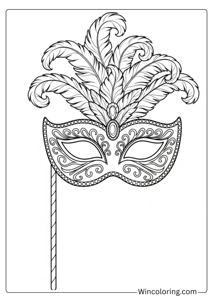Carnival Mask with Stick