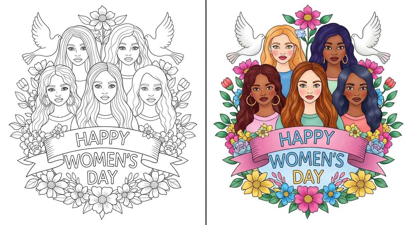 Women's Day Coloring Pages