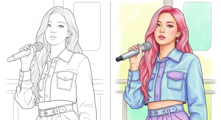 Blackpink Rosé coloring pages