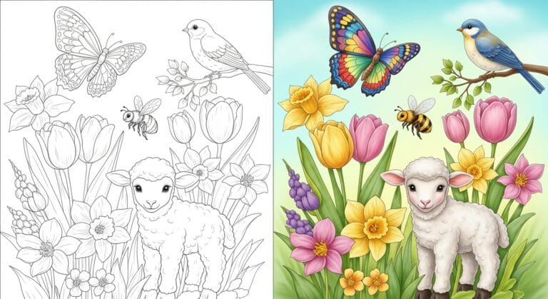 Spring Coloring Pages