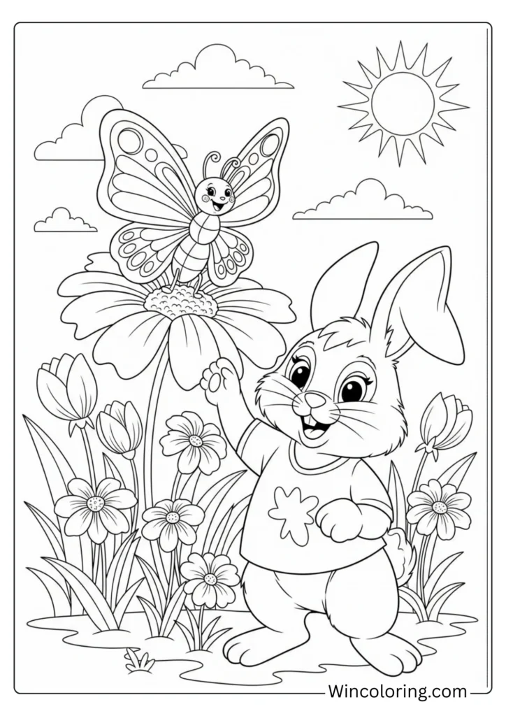 Playful Spring Bunny