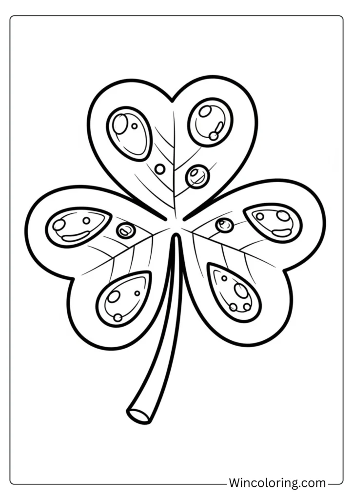Shamrock with Raindrops