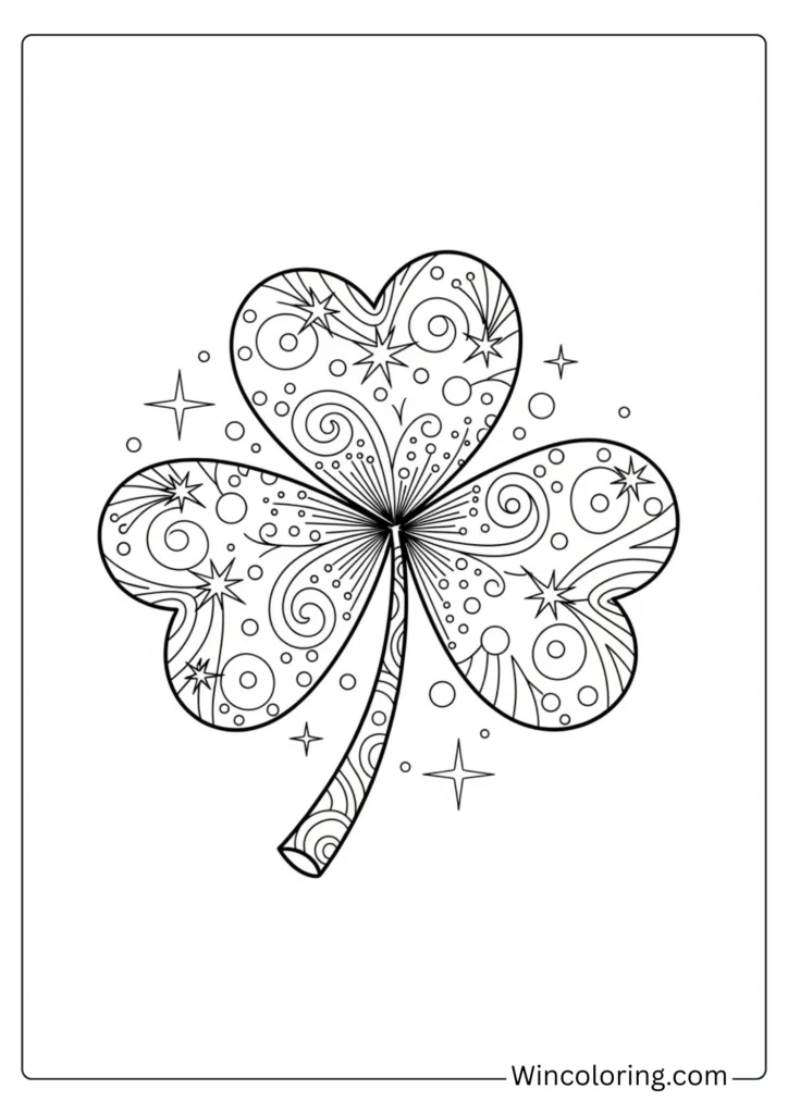 Shamrock with Sparkles