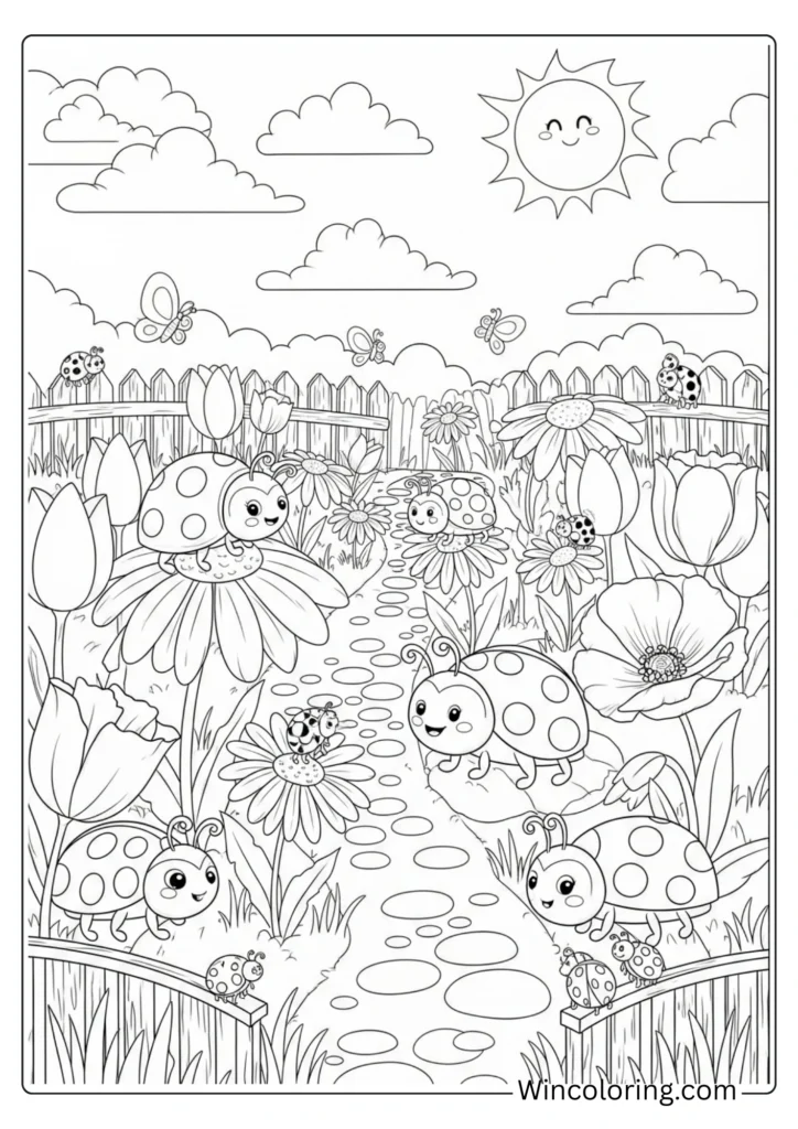Adorable Ladybug Garden