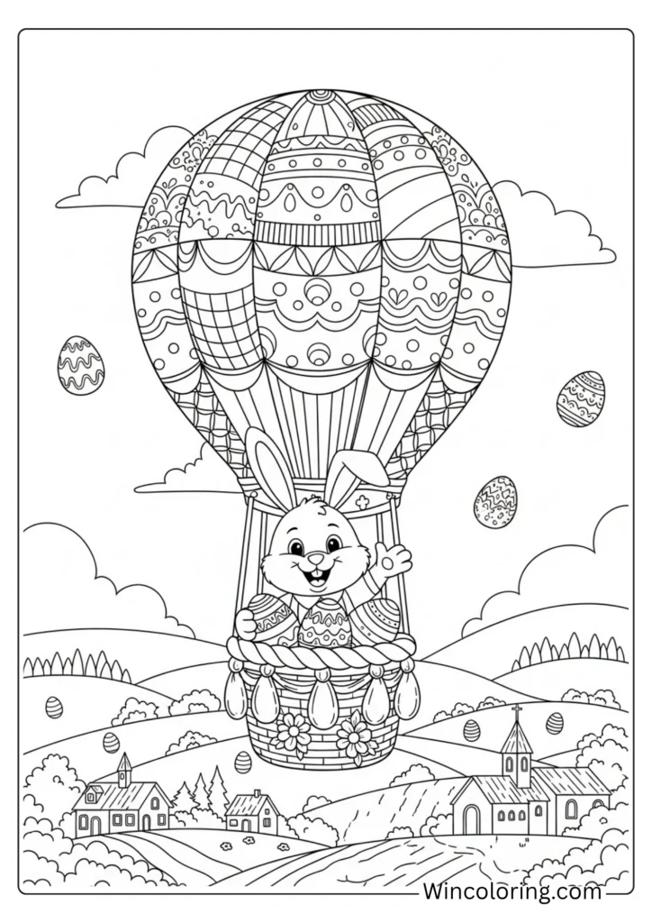 Bunny in Hot Air Balloon
