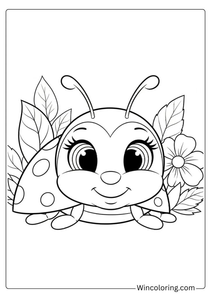 Cute Ladybug Coloring Page