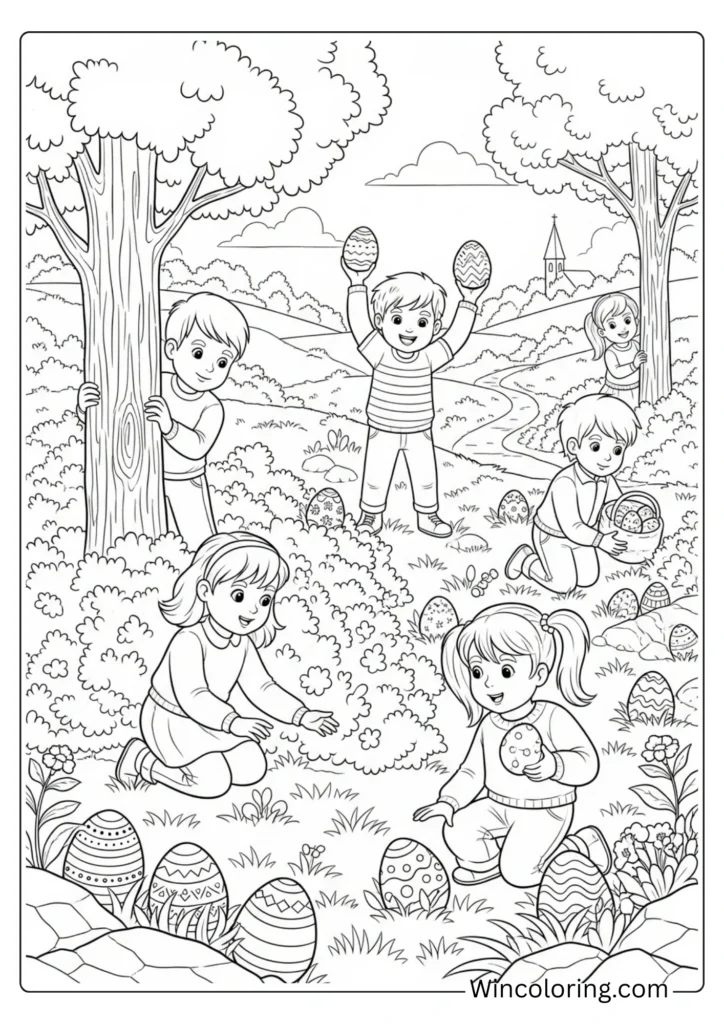 Easter Egg Hunt Scene
