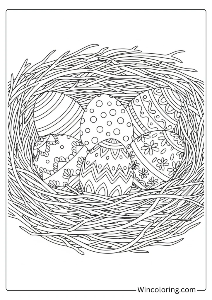 Easter Nest with Eggs