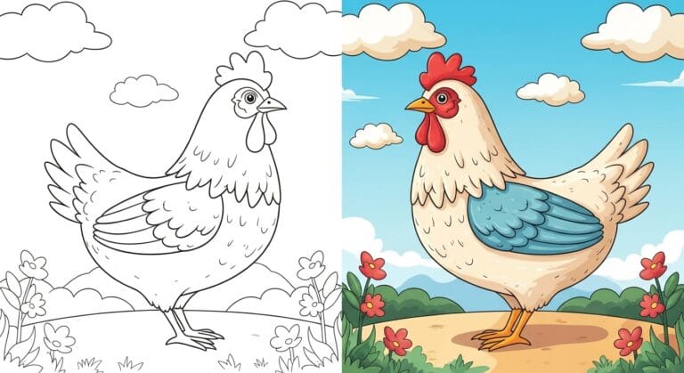 Chicken Coloring Pages