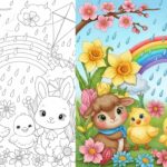 April coloring pages