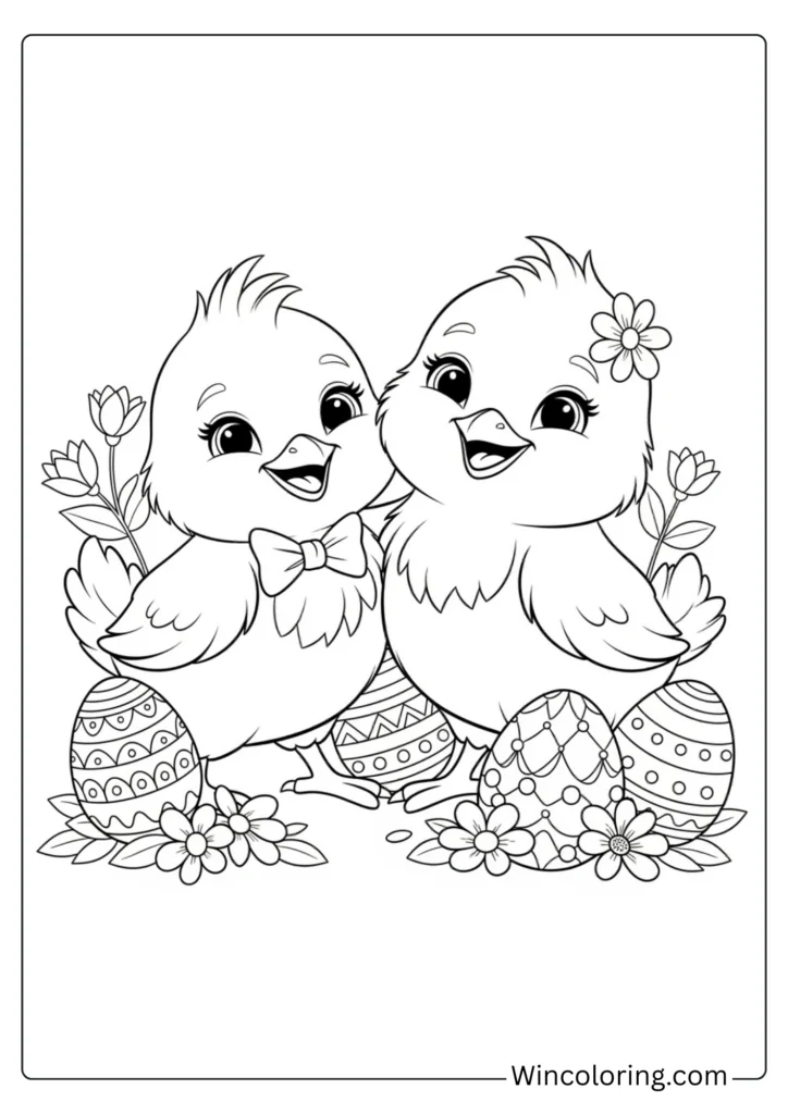 Smiling Easter Chicks