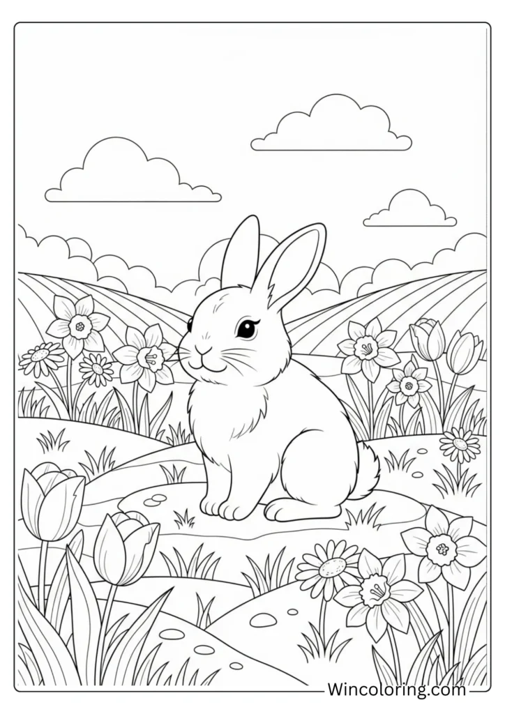Spring Bunny Scene