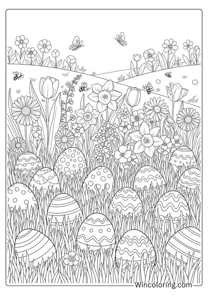 Spring Grass and Flowers